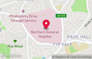 iStation, Northern General Hospital on the map
