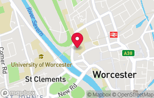 University of Worcester: The Hive on the map